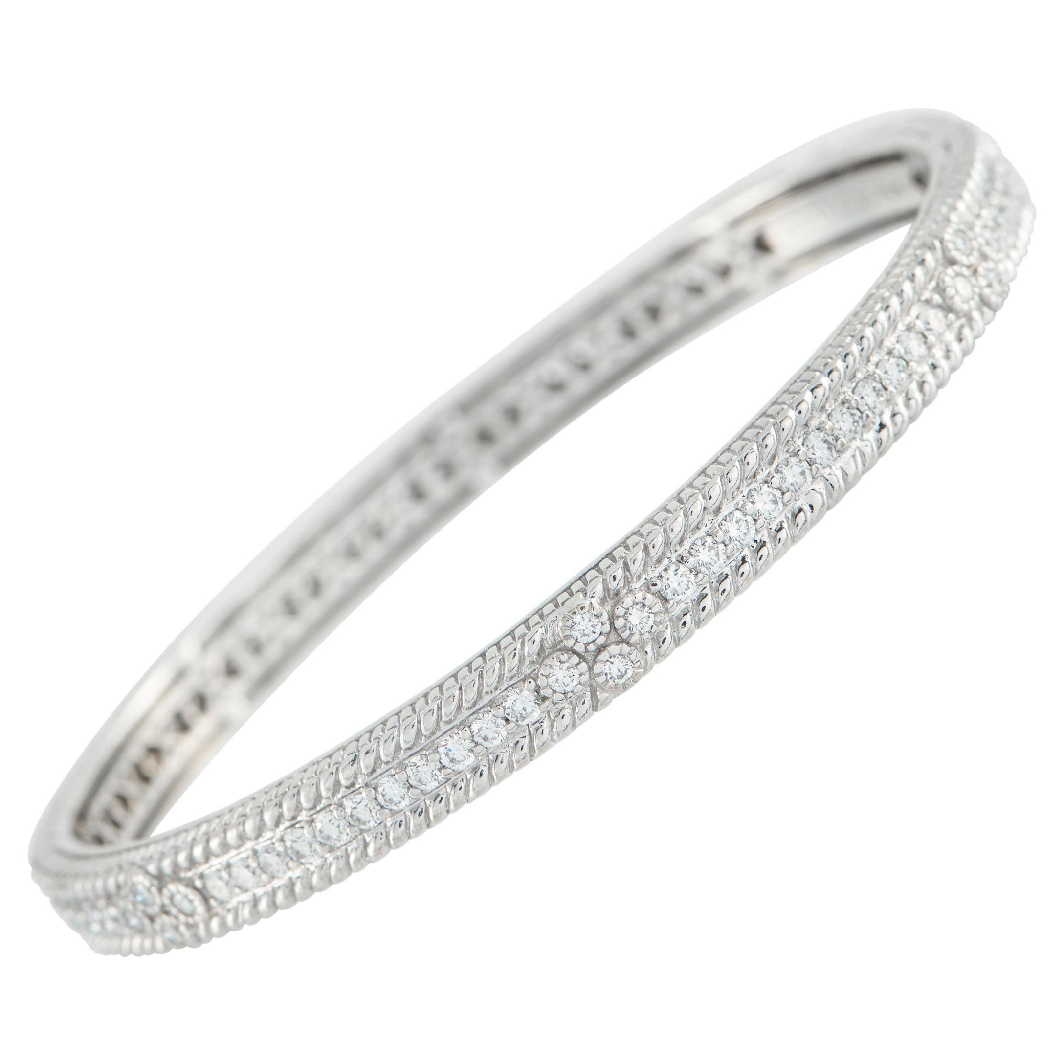Judith Ripka 18K White Gold 1.25ct Diamond Bracelet JR08-122325