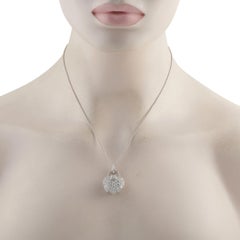 Judith Ripka Collier pendentif en or blanc 18 carats avec 2,50 ct de diamant JR22-112125