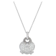 Judith Ripka Collier pendentif en or blanc 18 carats avec 2,50 ct de diamant JR22-112125