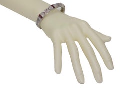 Bracciale con rubini e diamanti in oro bianco 18 carati Judith Ripka