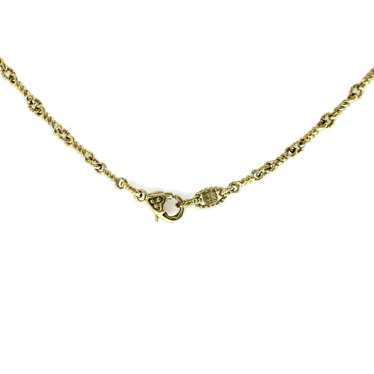 Judith Ripka 18 Karat Yellow Gold 0.12 Carat Diamond Link Chain ...