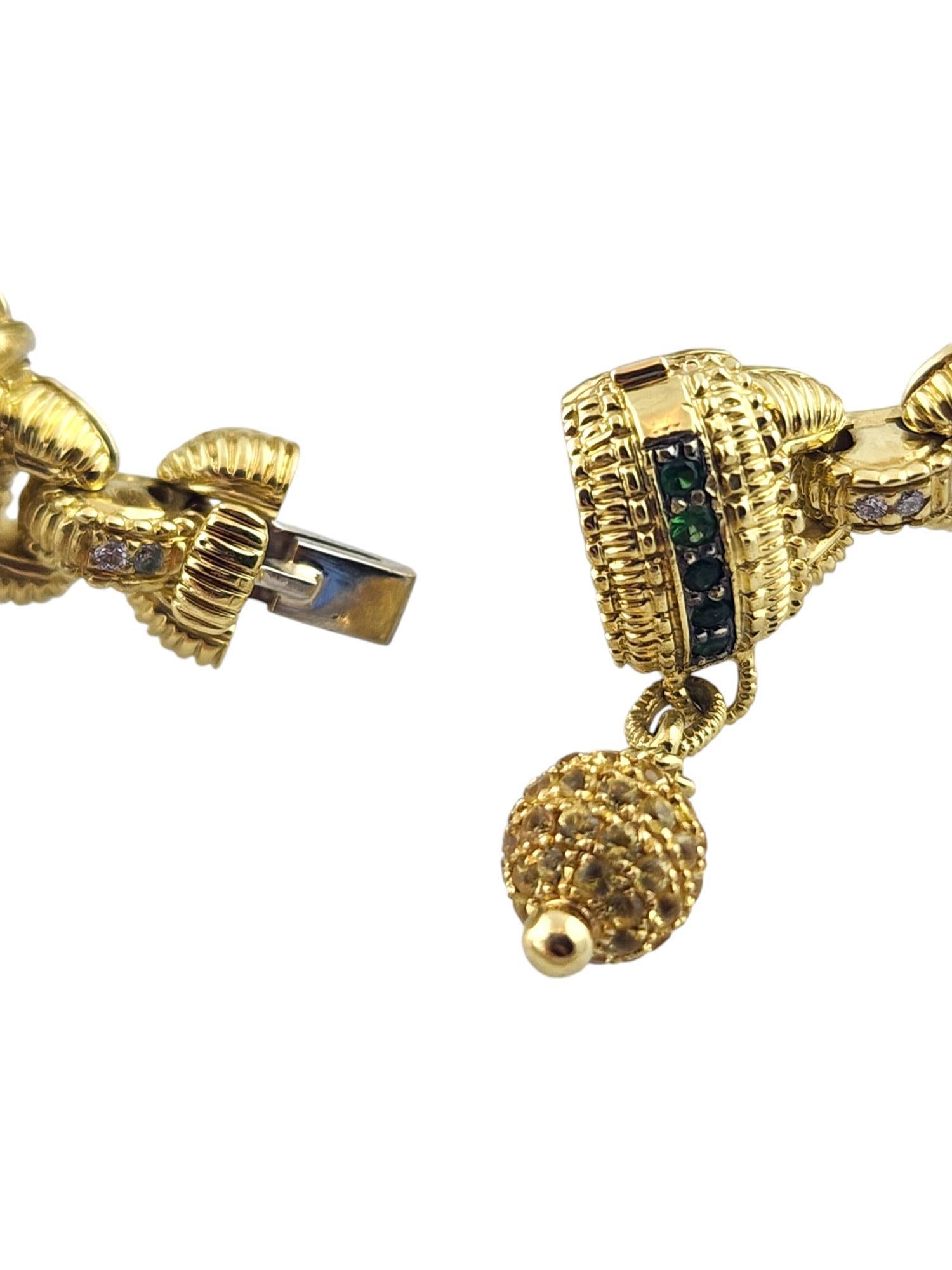 Judith Ripka 18K Yellow Gold Ambrosia Gemstone Diamond Bracelet #19009 1