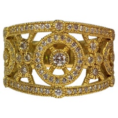 Judith Ripka: 18 Karat Gelbgold Ring mit Diamanten