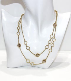 Judith Ripka 18K Yellow Gold Smoky Quartz Necklace