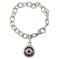Judith Ripka 18K Yellow Gold 
Sterling Silver Evil Eye Charm Bracelet #17750