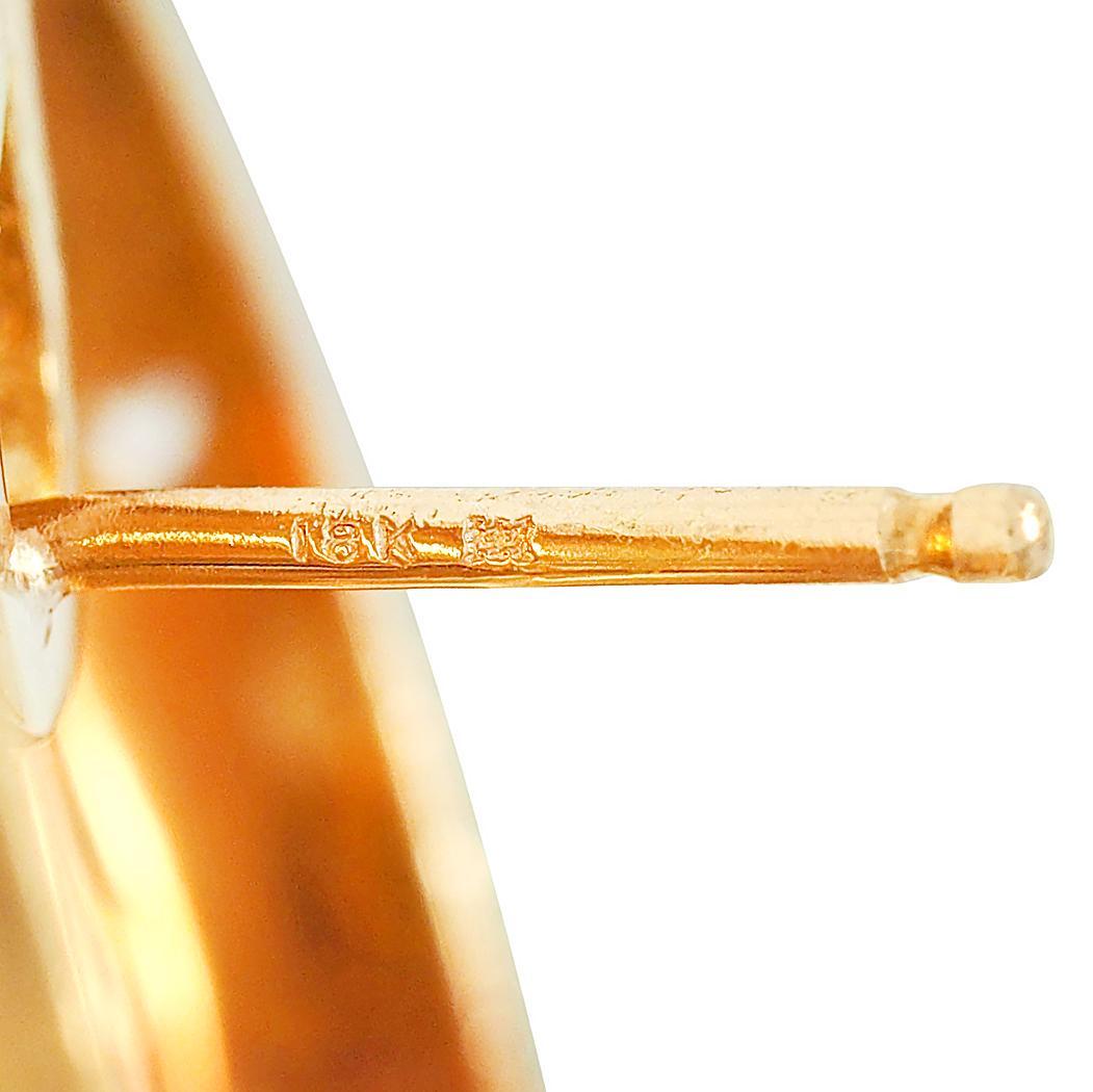 Orecchini in vetro veneziano con diamante in oro giallo 18 carati Judith Ripka 2000s in vendita 5