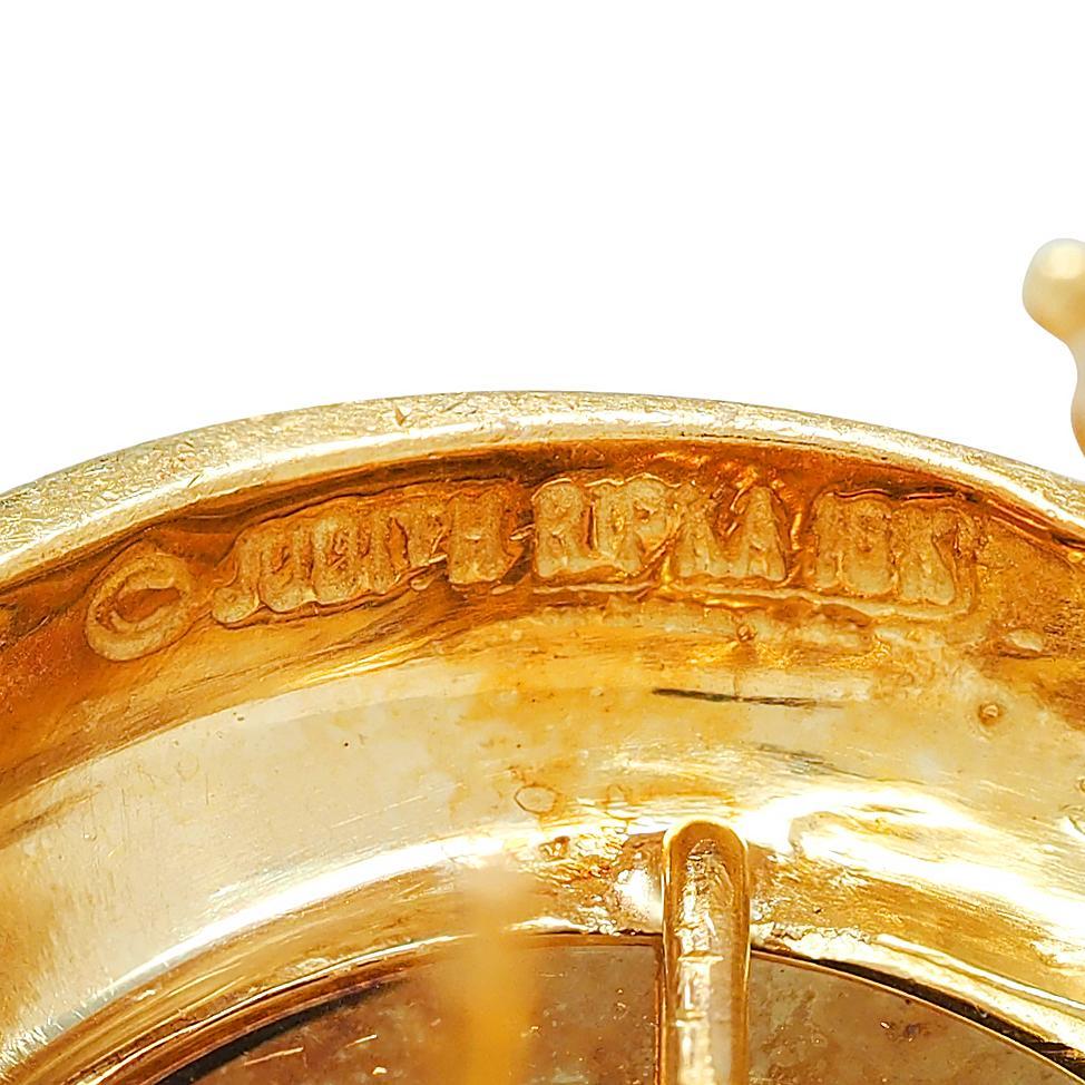 Donna Orecchini in vetro veneziano con diamante in oro giallo 18 carati Judith Ripka 2000s in vendita