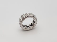Judith Ripka 3.55 CT Diamond 18K White Gold Eternity Band Ring