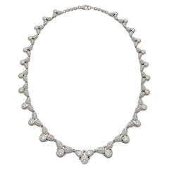 Collier Judith Ripka en or blanc 18 carats et diamants de 4,7 carats