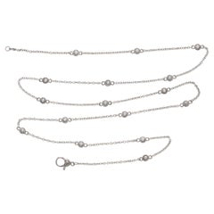 Judith Ripka Collana a catena Station CZ in argento sterling 925