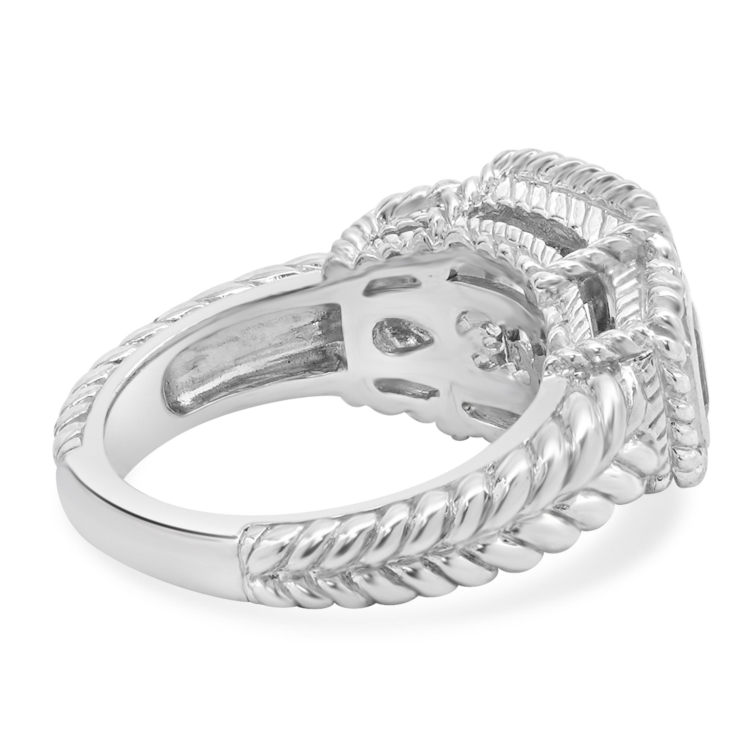 Anello Judith Ripka in argento 925 con topazio blu e citrino In condizioni ottime in vendita a Scottsdale, AZ