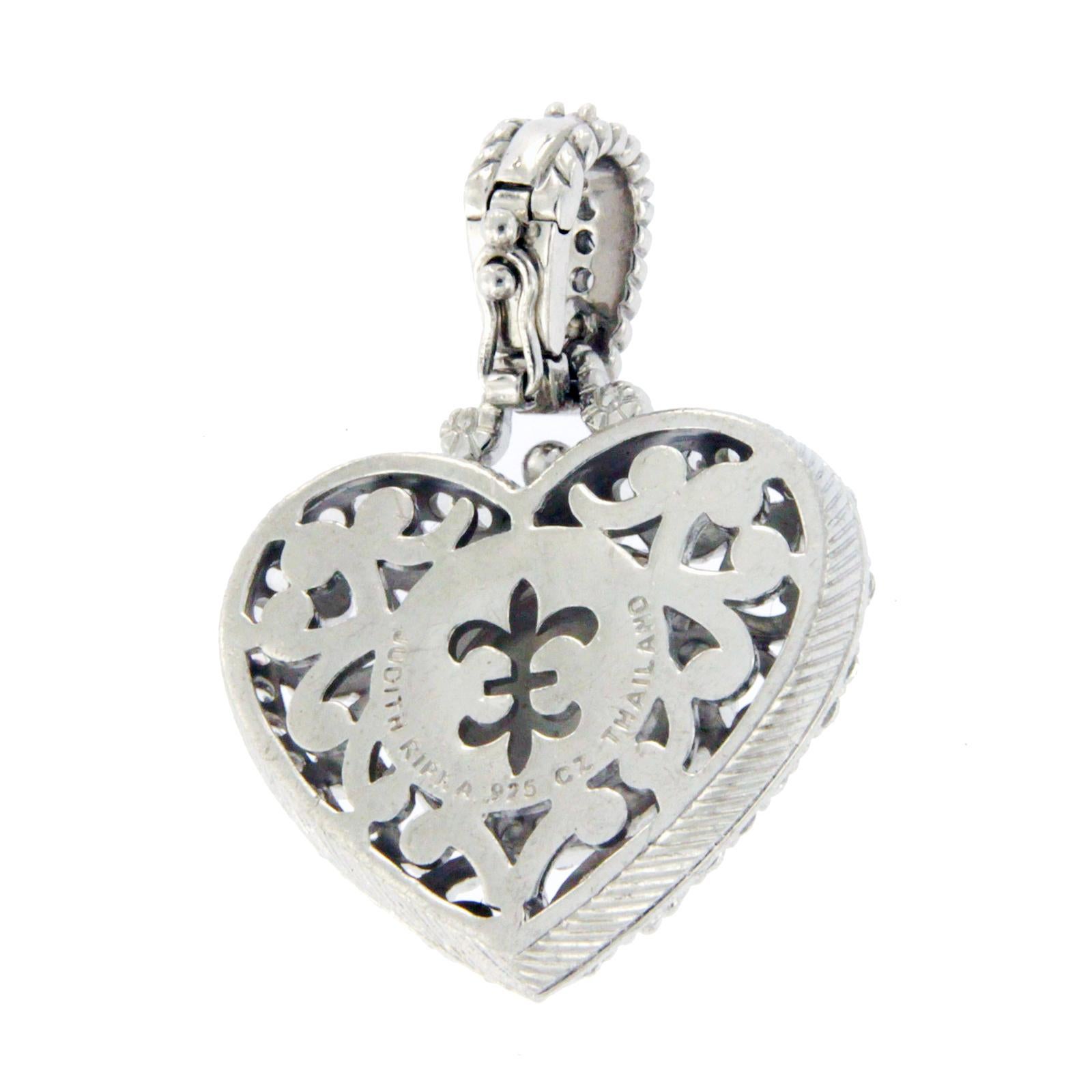 Height: 40 mm
Width: 27.5 mm
Metal: 925 Sterling Silver
Stone Type: Diamonique
Hallmark: Judith Ripka 925
Total Weight: 13.7 Grams
Condition: Pre Owned
Estimated Retail Price: $390
Stock Number: U119
