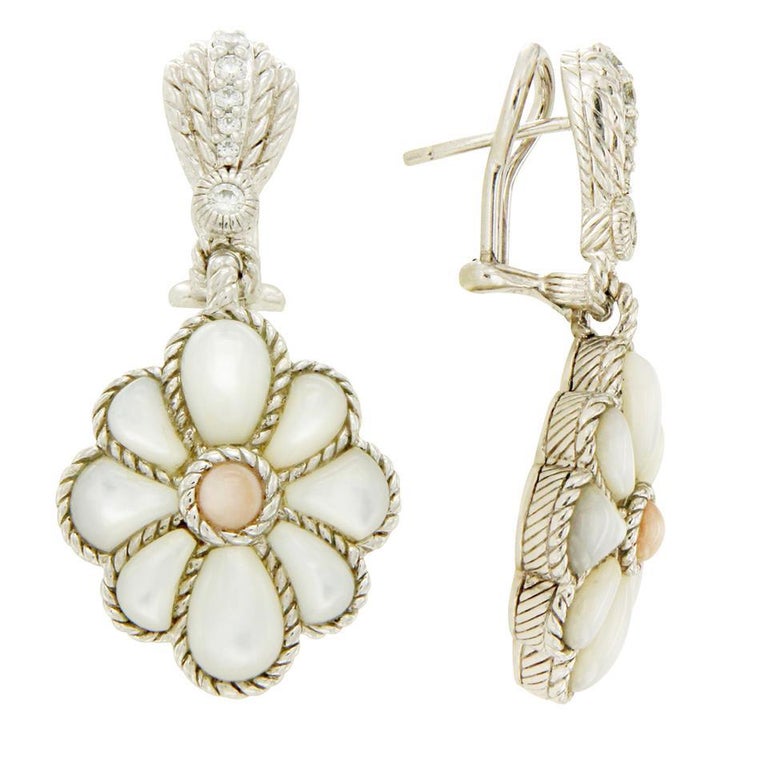 Judith ripka pearl earrings Clearance