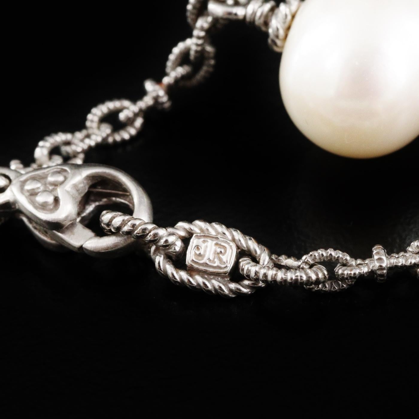Bead Judith Ripka Bahama Mama Diamond Gem Pearl Necklace 63 Grams 18K For Sale