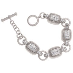 Judith Ripka Bracelet with White Cubic Zirconia in Sterling Silver