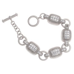 Judith Ripka bracelet with white cubic zirconia in sterling silver