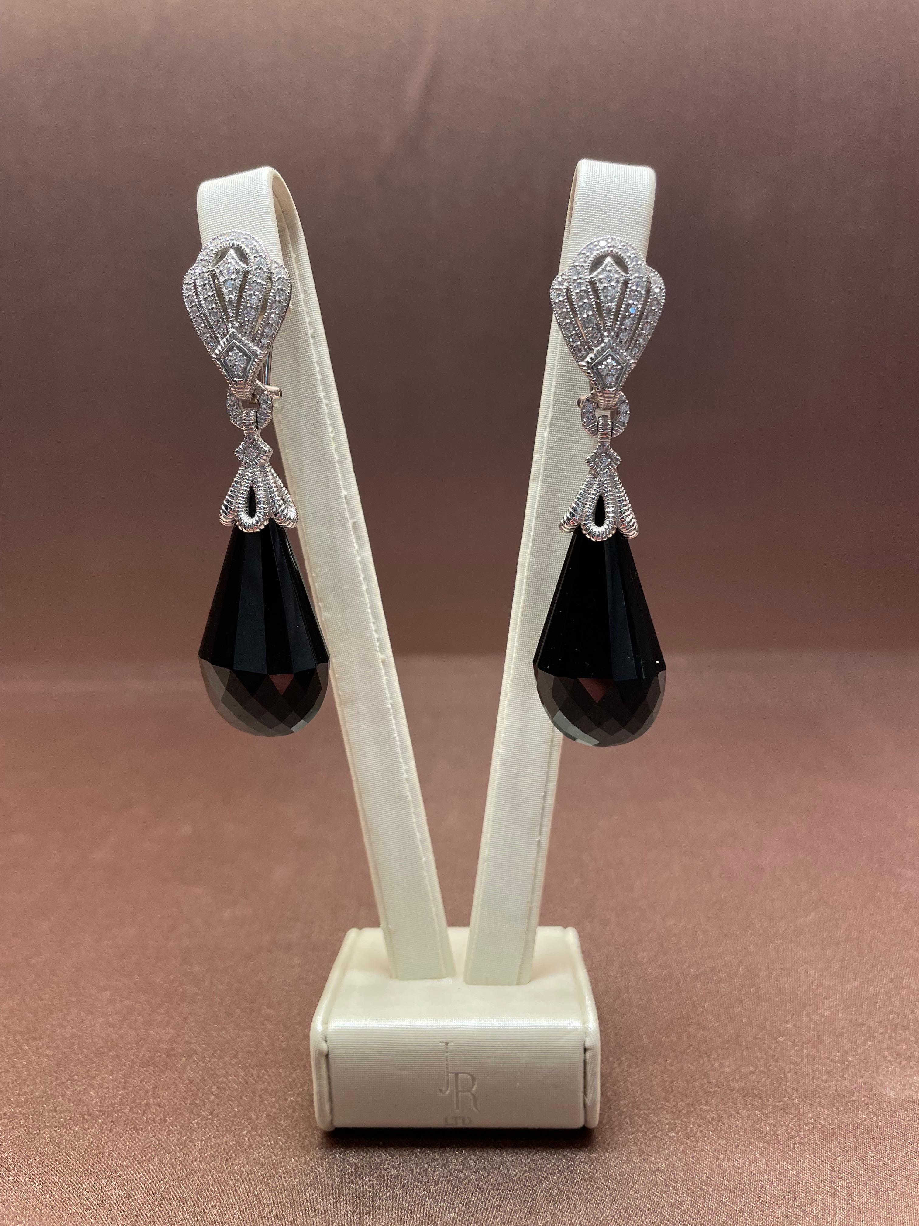 judith ripka black onyx earrings