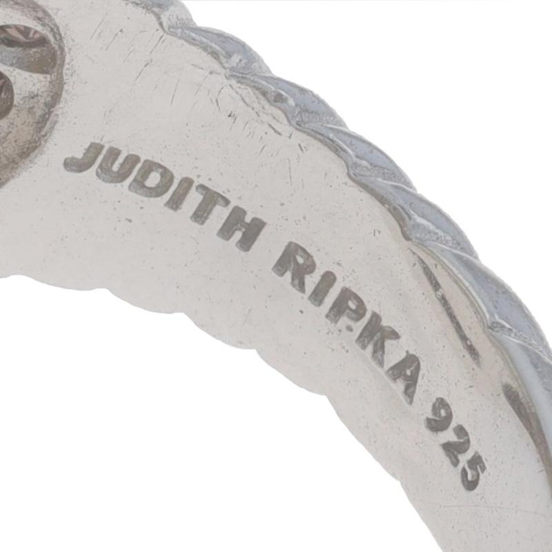 Judith Ripka Citrin & kubischer Zirkon Ring - Sterling 925 Rechteckige Kissen im Angebot 2