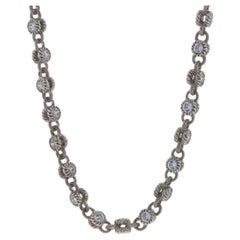 Judith Ripka Halskette 16" - Sterlingsilber 925, Cubic Zirkonia Fancy Gliederkette