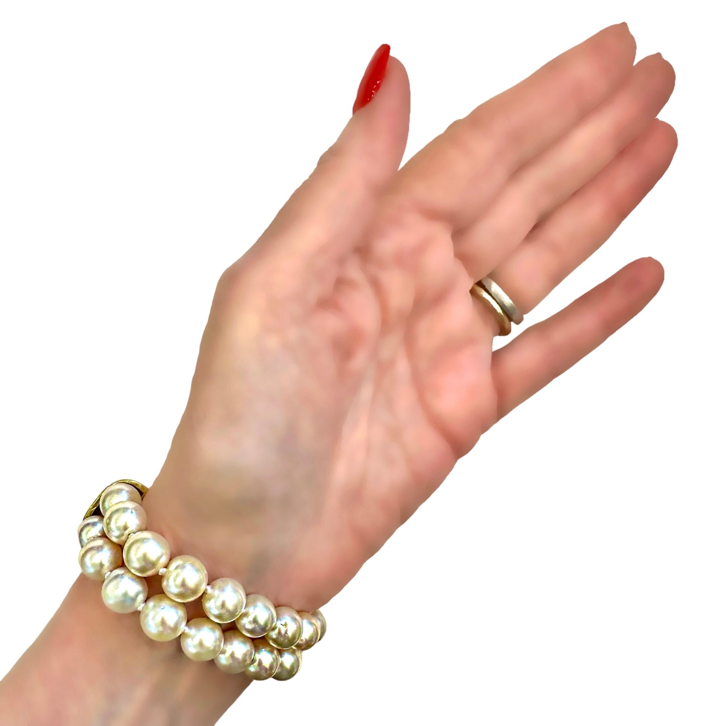 Judith Ripka Deco Style Diamond & Pearl Bracelet in 18K Gold & Platinum For Sale 8