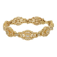 Judith Ripka diamond 18k yellow gold bracelet