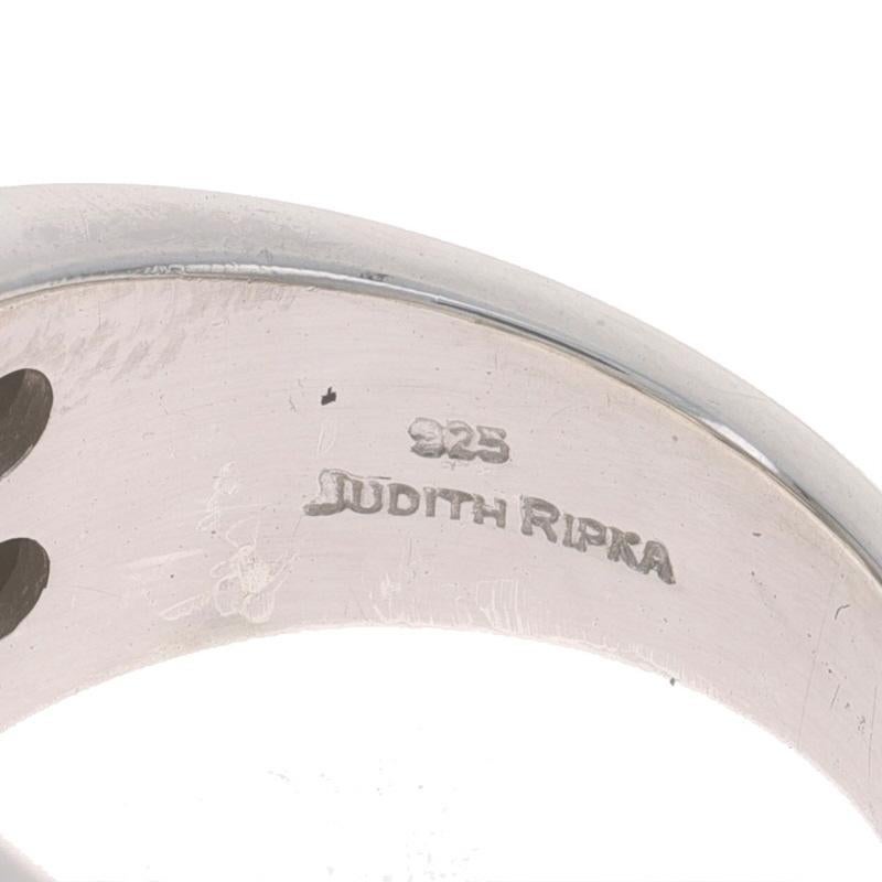 Judith Ripka Dome Statement Band - Bague à rayures en argent sterling 925 en vente 3