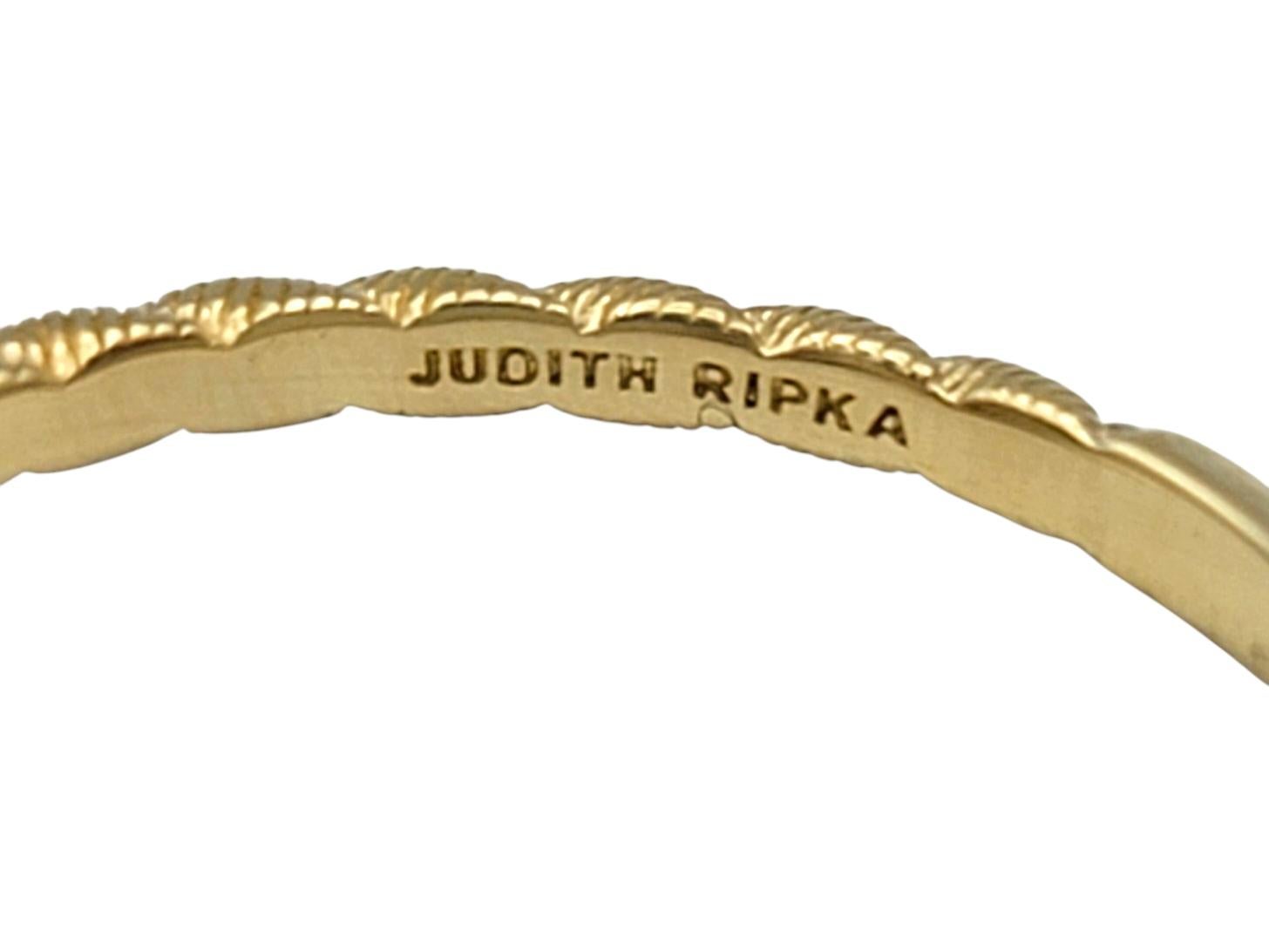 Judith Ripka Anello Solitario con Granato Taglio Ovale in Oro Giallo 14 Karati in vendita 2