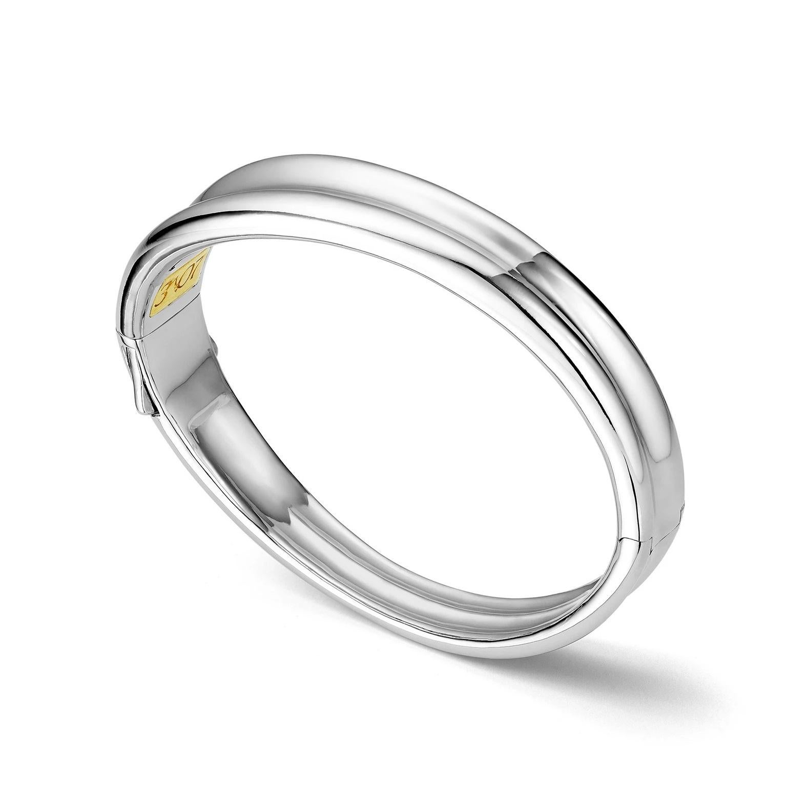 Judith Ripka, Eros 3707 Bangle Love Bracelet with 18K Gold & Presentation Box For Sale 4