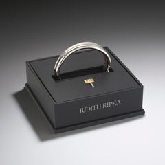 Judith Ripka, Eros 3707 Bangle Love Bracelet with 18K Gold & Presentation Box