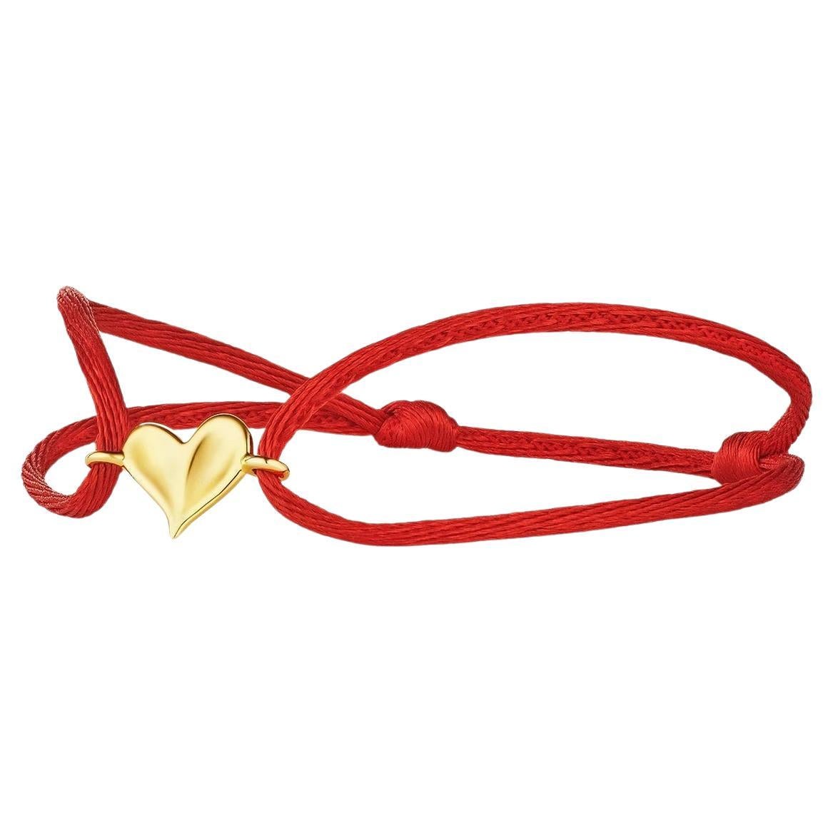 JUDITH RIPKA - EROS Red Cord 18K Solid 18K Gold Bracelet