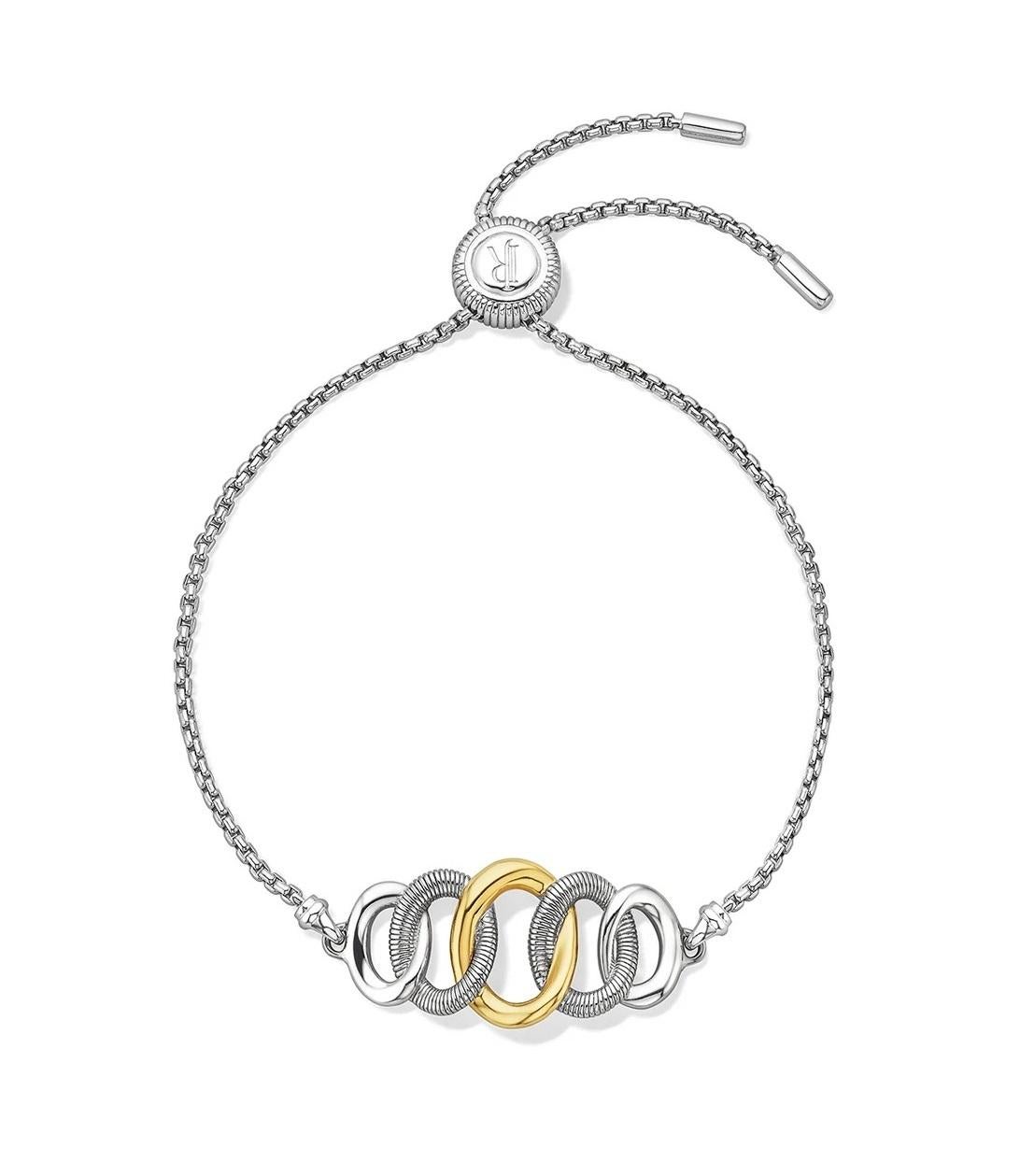 Our Eternity Friendship Bracelet explores a variety of the textures, woven together in a shape that represents the bond of love that is both infinite and everlasting.

Sterling Silver with 18K Gold
Adjustable Clasp
Length: 11 ½