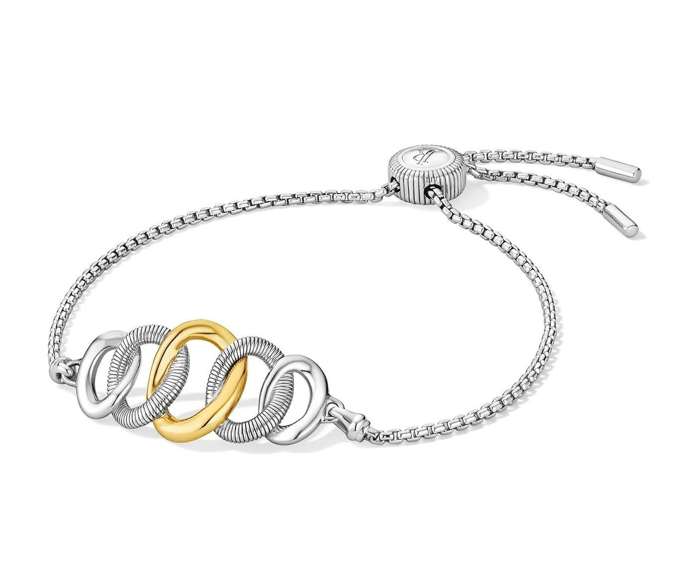 JUDITH RIPKA - Eternity Interlocking Multilink BRACELET mit 18K GOLD für Damen oder Herren