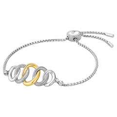 JUDITH RIPKA - Eternity Interlocking Multilink BRACELET with 18K GOLD