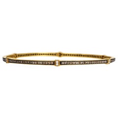 Judith Ripka  Fancy Diamond 18k Yellow Gold Bangle Bracelet