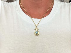 Judith Ripka Gold Pineapple Diamond Star Sapphire Ruby Pendant, 18k Yellow Gold