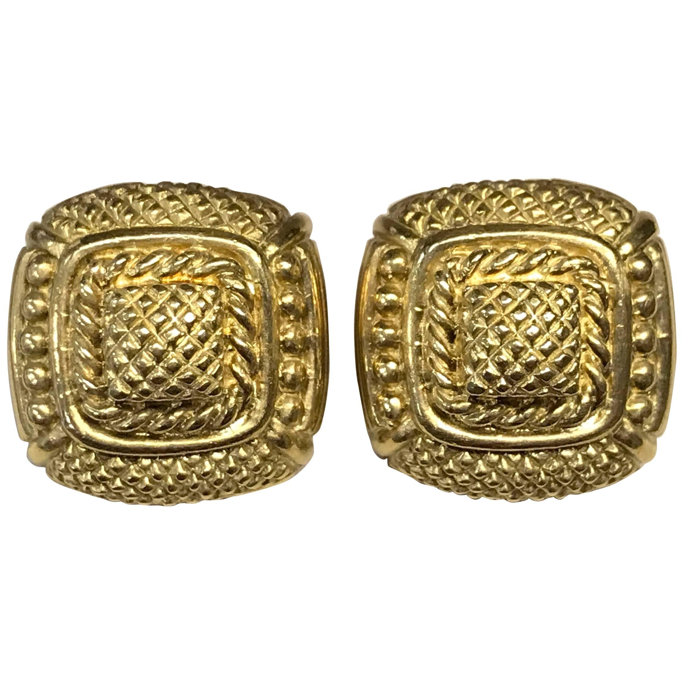 Judith Ripka Yellow Gold Earrings