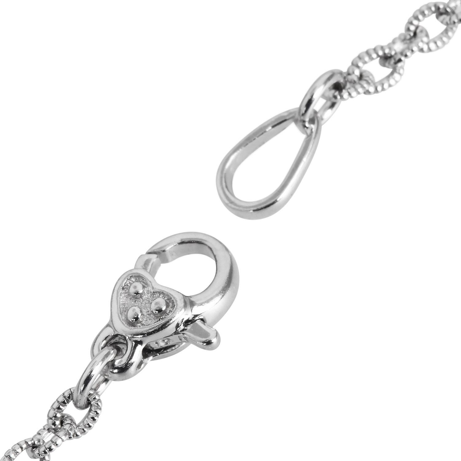 Judith Ripka, collana lunga con catena di diamanti in oro bianco 18 carati in vendita 2