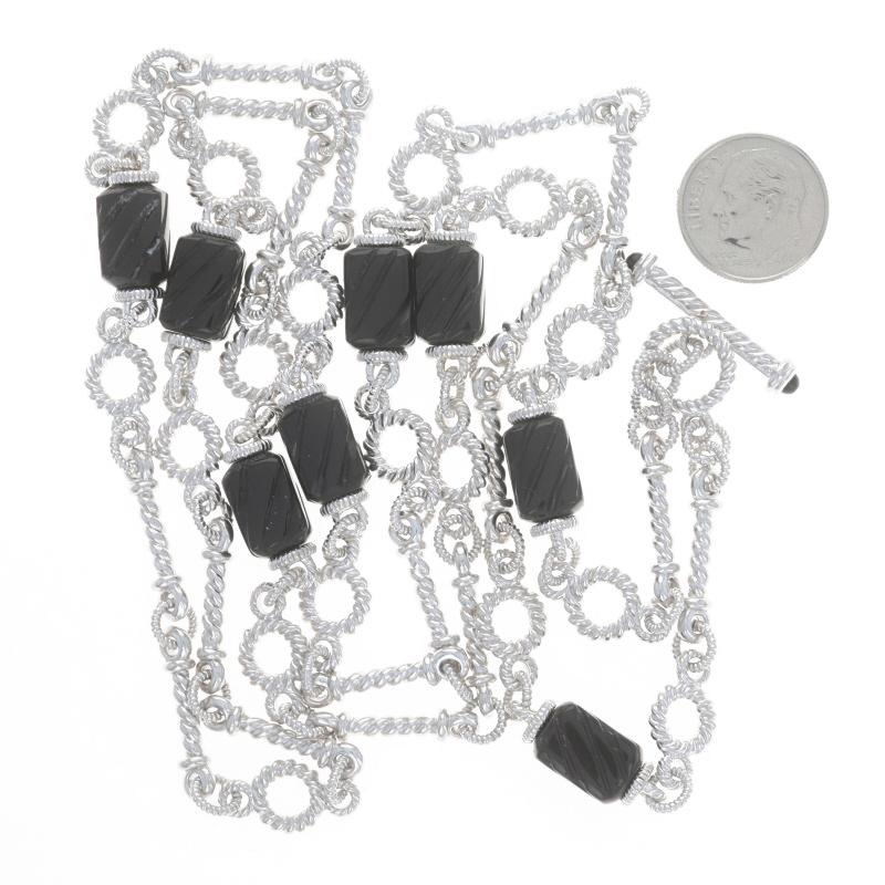 Women's Judith Ripka Onyx Station Chain Necklace 36