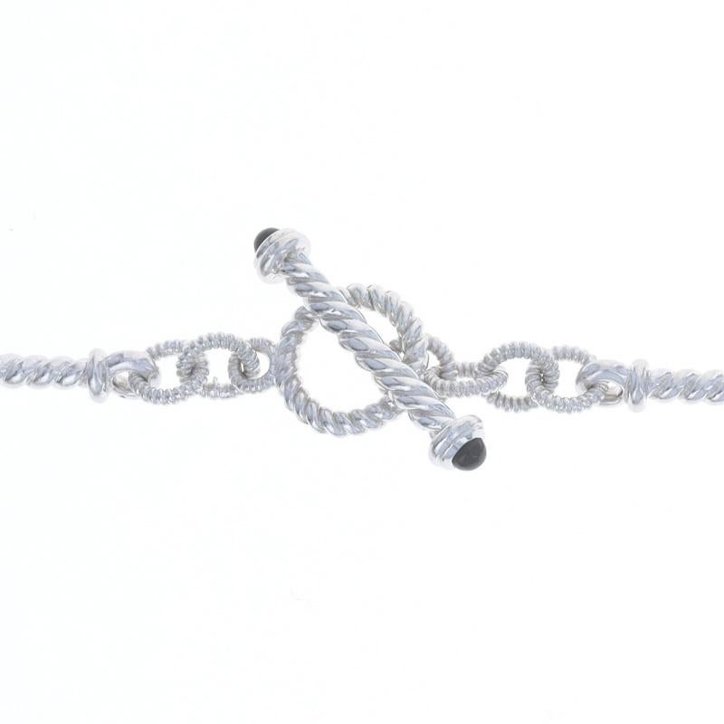 Judith Ripka Onyx Station Chain Necklace 36