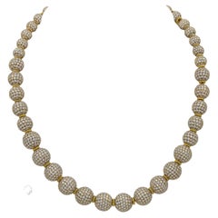 Judith Ripka Collar Pave Diamond Gold Ball