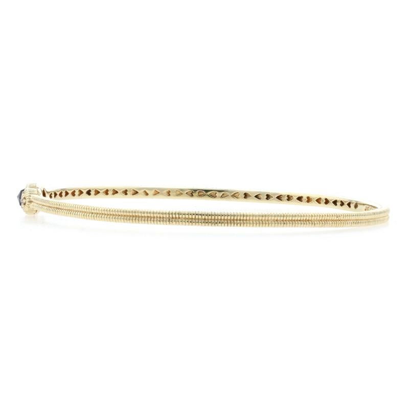 Judith Ripka Sapphire & Diamond Bangle Bracelet 7 3/4