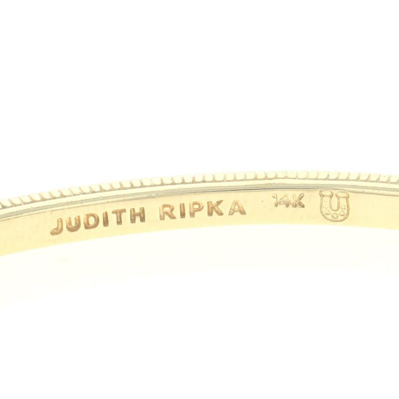 Judith Ripka Sapphire & Diamond Bangle Bracelet 7 3/4