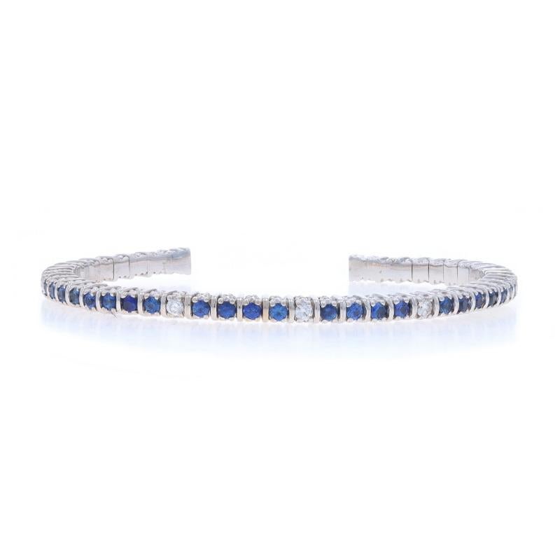 Brand: Judith Ripka

Metal Content: 18k White Gold

Stone Information

Natural Sapphires
Treatment: Heating
Carat(s): 4.30ctw
Cut: Round
Color: Blue

Natural Diamonds
Carat(s): .18ctw
Cut: Round Brilliant
Color: F
Clarity: VS1 - VS2

Total Carats: