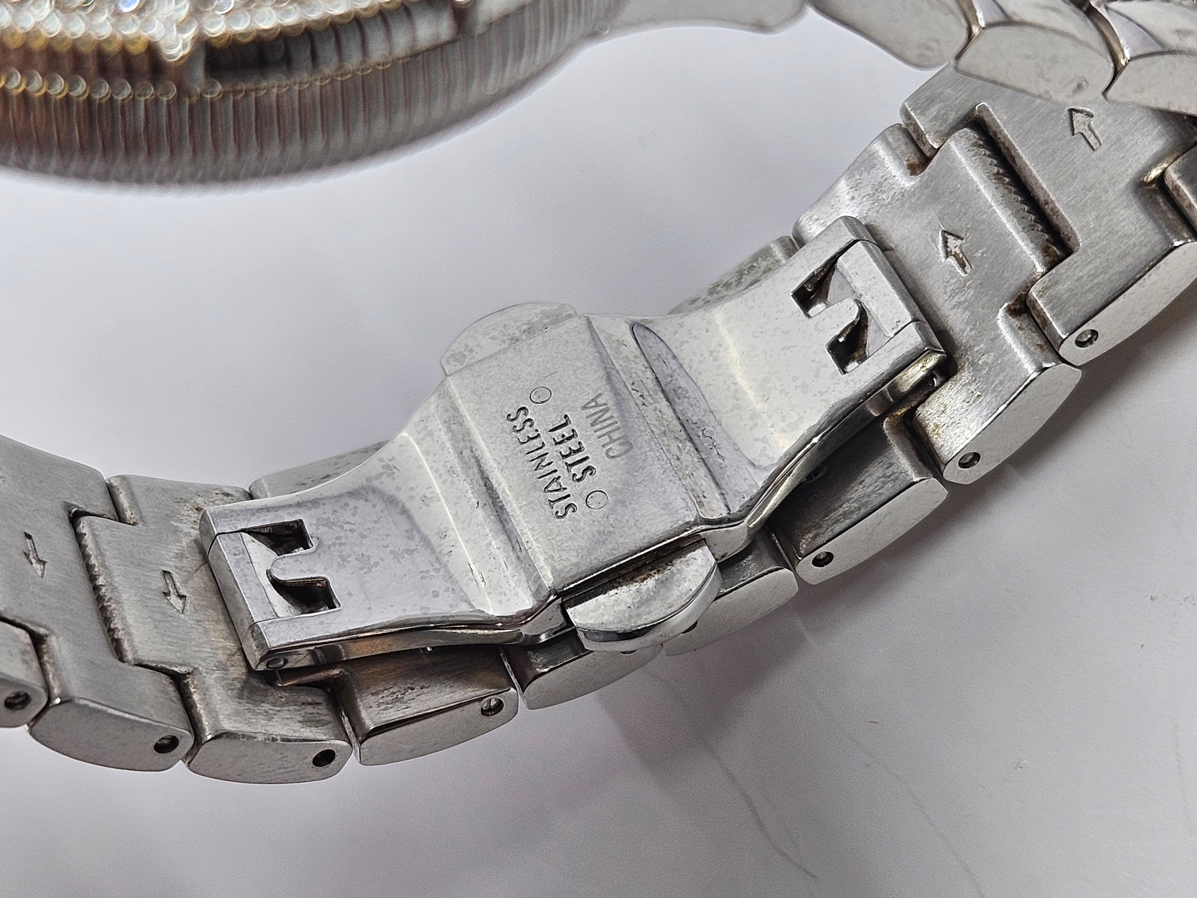 Judith Ripka Edelstahl Perlmutt 3 ATM Chronographuhr im Angebot 3
