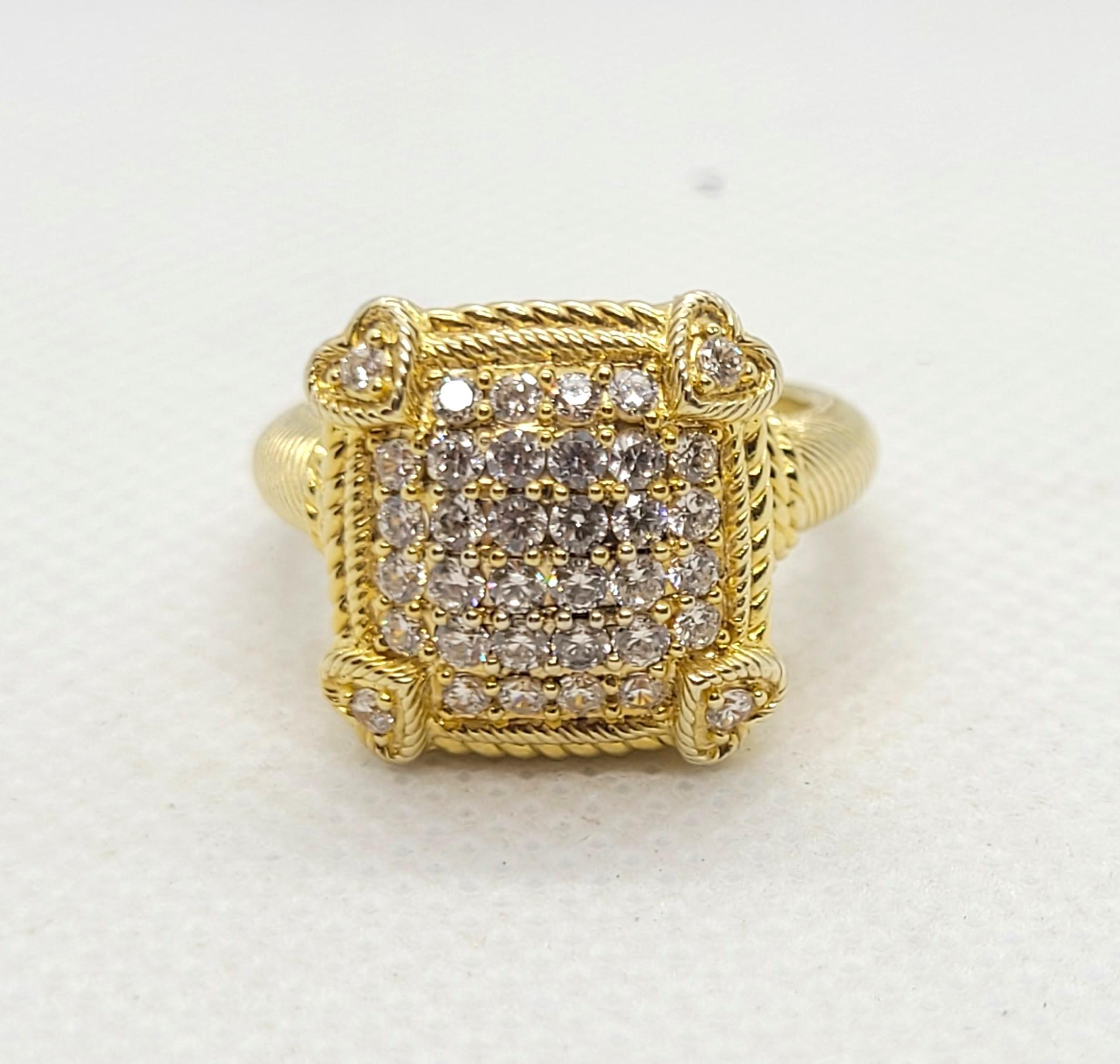 Judith Ripka, orecchini, collana e anello con cuore in oro Sterling Vermeil CZ Set in vendita 5