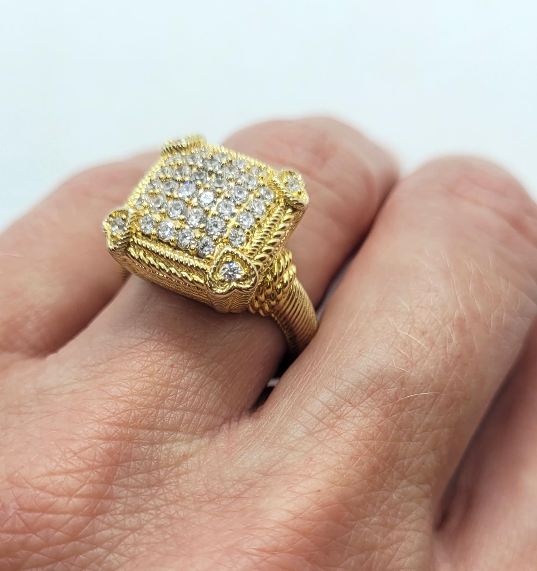 Judith Ripka, orecchini, collana e anello con cuore in oro Sterling Vermeil CZ Set in vendita 8