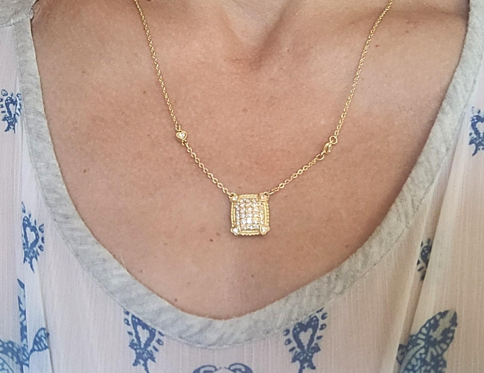 Donna Judith Ripka, orecchini, collana e anello con cuore in oro Sterling Vermeil CZ Set in vendita
