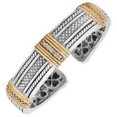 Judith Ripka Armreif aus Sterlingsilber und 18 Karat Gold