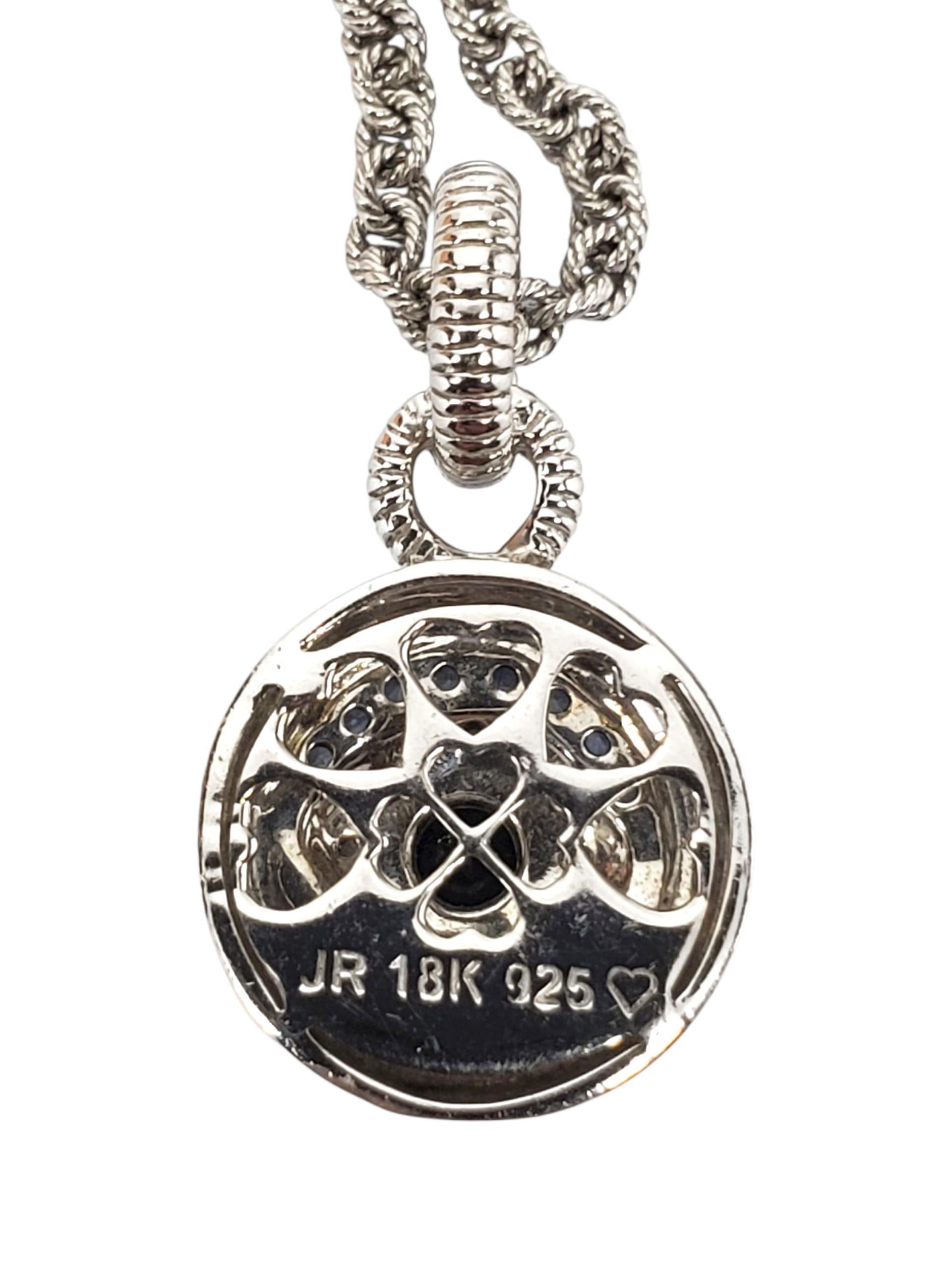 Judith Ripka Collana con ciondolo a forma di malocchio in argento e oro 18 carati #22615 in vendita 5