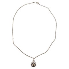 Judith Ripka Collana con ciondolo a forma di malocchio in argento e oro 18 carati #22615